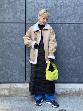 「RECOMMEND  ITEM STYLING」｜「アイテム（ブルゾン）」を使った、阪本（sakamoto）さん（レディース・161cm）の秋コーディネート