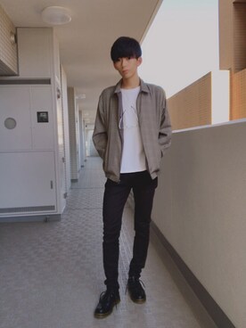 「URBAN RESEARCH（アーバンリサーチ）のアイテム（ブーツ）」を使った、波琉(はる)さん（メンズ・175cm）の秋コーディネート