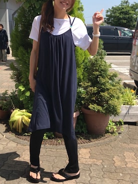 「チチカカ」｜「アイテム（レギンス/スパッツ）」を使った、Miccaさん（レディース・158cm）の夏コーディネート