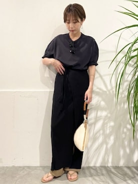 「ラップスカート」｜keikoさん（レディース・159cm）の夏コーディネート