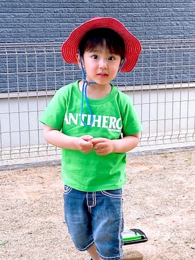 「ANTI HERO（アンタイヒーロー）のアイテム」を使った、takumiさん（キッズ・100cm）の春コーディネート