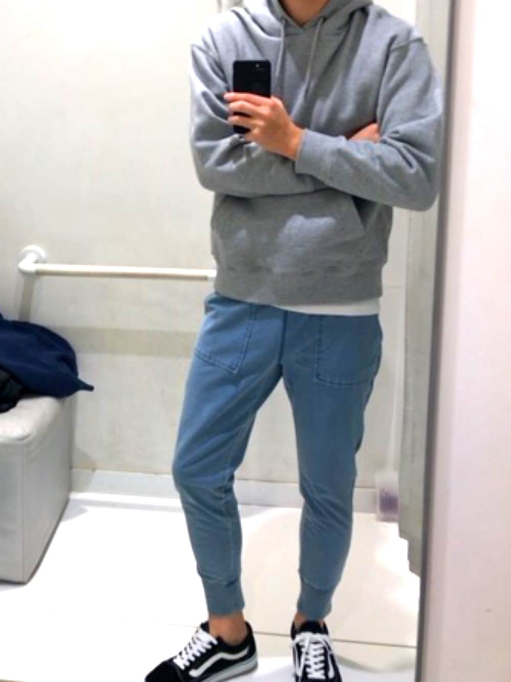 GU）スウェットイージーパンツを使ったメンズ人気ファッション