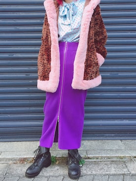 「RNA」｜「アイテム（その他アウター）」を使った、15amidoriさん（レディース・165cm）の冬コーディネート
