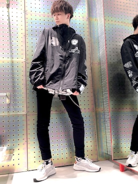 「DIESEL（ディーゼル）のアイテム（ブルゾン）」を使った、Hanedaさん（メンズ・181cm）の春コーディネート