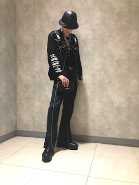 「DIESEL（ディーゼル）のアイテム（ブルゾン）」を使った、Hanedaさん（メンズ・181cm）の秋コーディネート