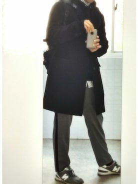 「MK MICHEL KLEIN HOMME （エムケーミッシェルクランオム）のアイテム（パンツ）」を使った、Royさん（メンズ・177cm）の冬コーディネート