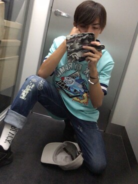「Desigual（デシグアル）のアイテム（パンツ）」を使った、KENTVRO★さん（メンズ・172cm）の夏コーディネート