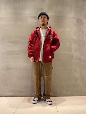 「ストリートファッション」｜「アイテム（ブルゾン）」を使った、小川 礼偉さん（メンズ・169cm）の秋コーディネート
