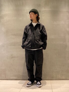 「XLARGE（エクストララージ）のアイテム（ナイロンジャケット）」を使った、小川 礼偉さん（メンズ・169cm）の秋コーディネート