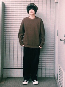 「LAD MUSICIAN（ラッドミュージシャン）のアイテム（チノパンツ）」を使った、ayatoさん（メンズ・171cm）の秋コーディネート