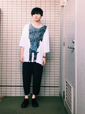 「Dr. Martens（ドクターマーチン）のDr.Martens (ドクターマーチン)/1461 3EYE GIBSON SHOES（その他シューズ）」を使った、ayatoさん（メンズ・171cm）の春コーディネート