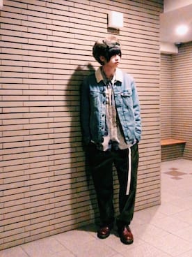 「Dr. Martens（ドクターマーチン）のDr.Martens (ドクターマーチン)/1461 3EYE GIBSON SHOES（その他シューズ）」を使った、ayatoさん（メンズ・171cm）の冬コーディネート