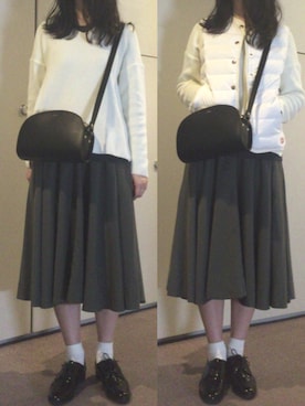 「STANDARD MADE（スタンダードメイド）のアイテム」を使った、minさん（レディース・158cm）の秋コーディネート