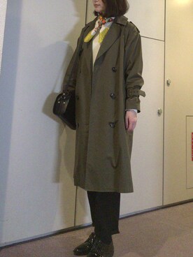 「A.P.C.」｜「アイテム（その他アウター）」を使った、minさん（レディース・158cm）の春コーディネート