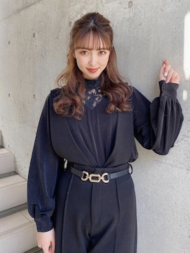 「Darich（ダーリッチ）のアイテム（オールインワン・サロペット）」を使った、Darichさん（レディース・160cm）の冬コーディネート