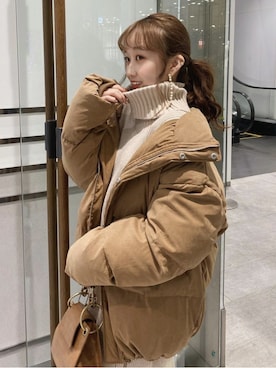 「ミニワンピ」｜Darichさん（レディース・160cm）の冬コーディネート