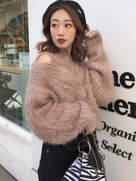 「アイテム（ハンチング/ベレー帽）」を使った、Darichさん（レディース・160cm）の冬コーディネート