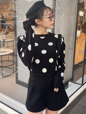 「アイテム（ハンチング/ベレー帽）」を使った、Darichさん（レディース・160cm）の冬コーディネート