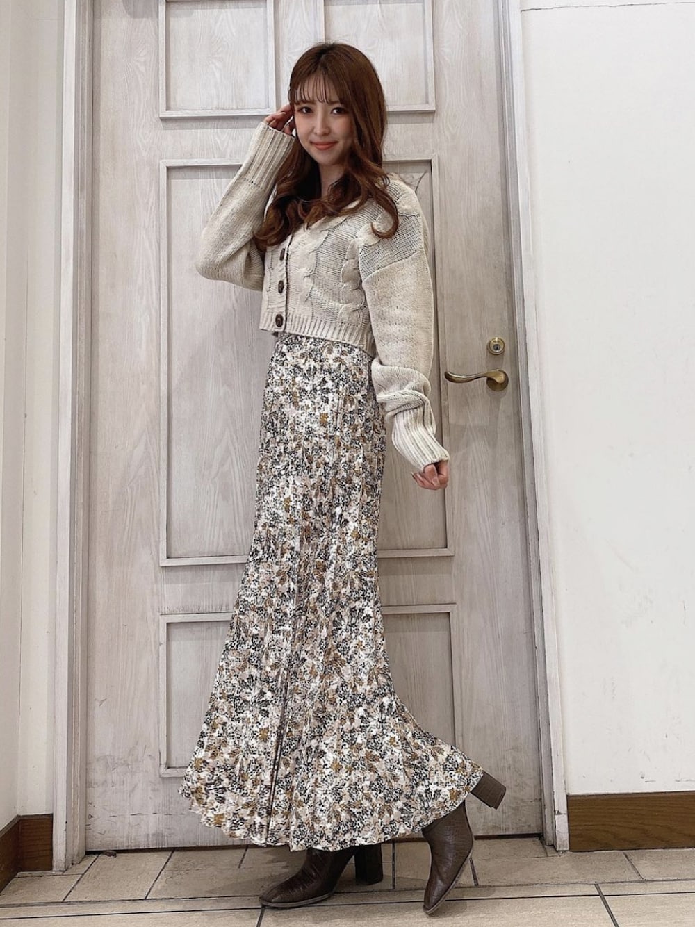 Darich（ダーリッチ）の「ペイントフラワープリーツスカート（スカート  