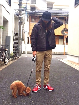 「BRIXTON（ブリクストン）のアイテム（ジャケット/アウター）」を使った、yakkyさん（メンズ・165cm）の冬コーディネート