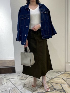 「PourVous（プールヴー）のアイテム」を使った、EC STAFFさん（レディース・165cm）の秋コーディネート