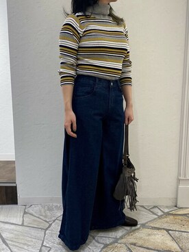 「PourVous（プールヴー）のアイテム」を使った、EC STAFFさん（レディース・153cm）の秋コーディネート