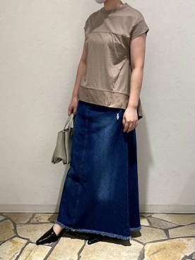 「PourVous（プールヴー）のアイテム」を使った、EC STAFFさん（レディース・153cm）の秋コーディネート