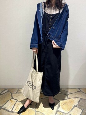 「PourVous（プールヴー）のアイテム」を使った、EC STAFFさん（レディース・170cm）の秋コーディネート