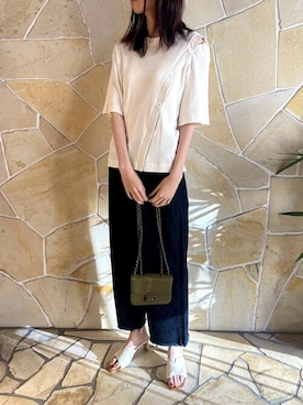 「PourVous（プールヴー）のアイテム」を使った、EC STAFFさん（レディース・170cm）の秋コーディネート