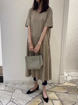 「PourVous（プールヴー）のアイテム」を使った、EC STAFFさん（レディース・170cm）の秋コーディネート