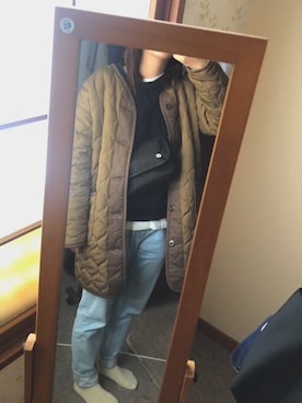 「smooth（スムース）のアイテム」を使った、むむむさん（レディース・158cm）の冬コーディネート
