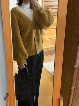 「タートルネック」｜「アイテム（タンクトップ）」を使った、むむむさん（レディース・158cm）の冬コーディネート