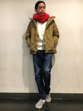 「RAGEBLUE（レイジブルー）のアイテム（ダウンジャケット/コート）」を使った、藤瀬さん（メンズ・180cm）の冬コーディネート