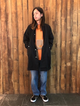 「RAGEBLUE（レイジブルー）のアイテム（モッズコート）」を使った、藤瀬さん（メンズ・180cm）の冬コーディネート