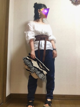 「jujube（ジュジュブ）のアイテム」を使った、ふきさん（レディース・158cm）の春コーディネート