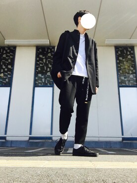 「Yohji Yamamoto POUR HOMME（ヨウジヤマモトプールオム）のアイテム（ノーカラージャケット）」を使った、subさん（メンズ・181cm）の春コーディネート
