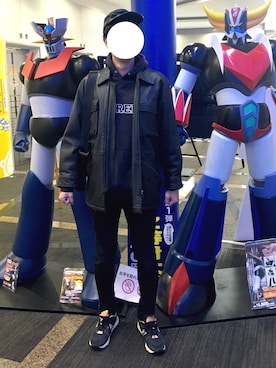 「Paul Smith（ポールスミス）のアイテム（ミリタリージャケット）」を使った、subさん（メンズ・181cm）の秋コーディネート