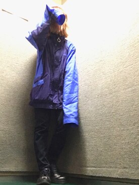 「大阪」｜「アイテム（ナイロンジャケット）」を使った、さわ⚡︎さん（レディース・153cm）の秋コーディネート