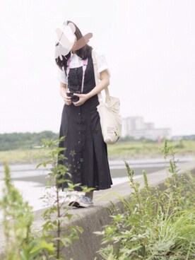 「カメラ女子」｜「アイテム（その他）」を使った、優亜さん（レディース・150cm）の夏コーディネート
