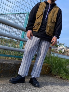 「SHARE PARK（シェアパーク）のアイテム」を使った、obashigeさん（メンズ・168cm）の春コーディネート