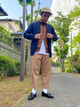 「SHARE PARK（シェアパーク）のアイテム」を使った、obashigeさん（メンズ・168cm）の春コーディネート