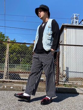 「SHARE PARK（シェアパーク）のアイテム」を使った、obashigeさん（メンズ・168cm）の春コーディネート