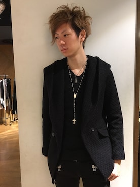 「NO ID.（ノーアイディ）のアイテム（アクセサリー）」を使った、NOID.NAGOYAさん（メンズ・181cm）の冬コーディネート