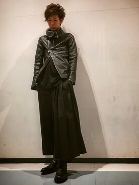 「NO ID.（ノーアイディ）のアイテム（ブルゾン）」を使った、NOID.NAGOYAさん（メンズ・181cm）の冬コーディネート
