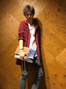 「NO ID.（ノーアイディ）のアイテム（アクセサリー）」を使った、NOID.NAGOYAさん（メンズ・181cm）の春コーディネート