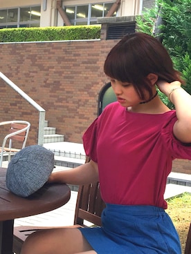 「大学」｜よしだゆり🍙さん（レディース・169cm）の夏コーディネート