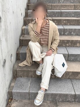 「PairPair（ペアペア）のアイテム（バッグ）」を使った、canさん（レディース・156cm）の春コーディネート