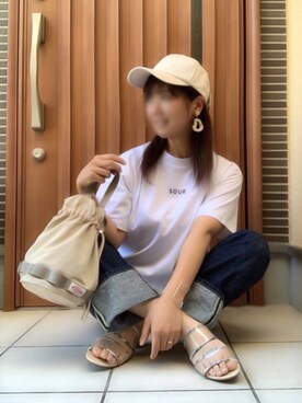 「Fone（エフワン）のアイテム」を使った、canさん（レディース・156cm）の春コーディネート