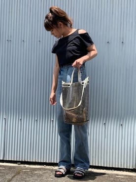 「Fone（エフワン）のアイテム」を使った、canさん（レディース・156cm）の夏コーディネート