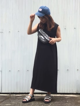 「Sinfu（シンフ）のアイテム」を使った、canさん（レディース・156cm）の夏コーディネート